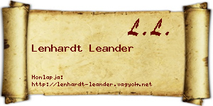Lenhardt Leander névjegykártya